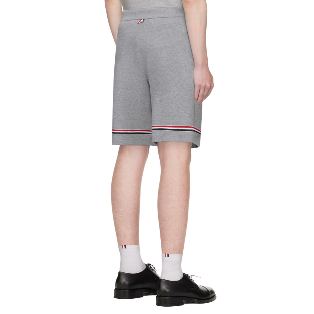 Thom Browne Style Tricolor ribbon unisex shorts