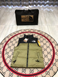 The North Face Quilted Olive Green and Black Puffer Vest