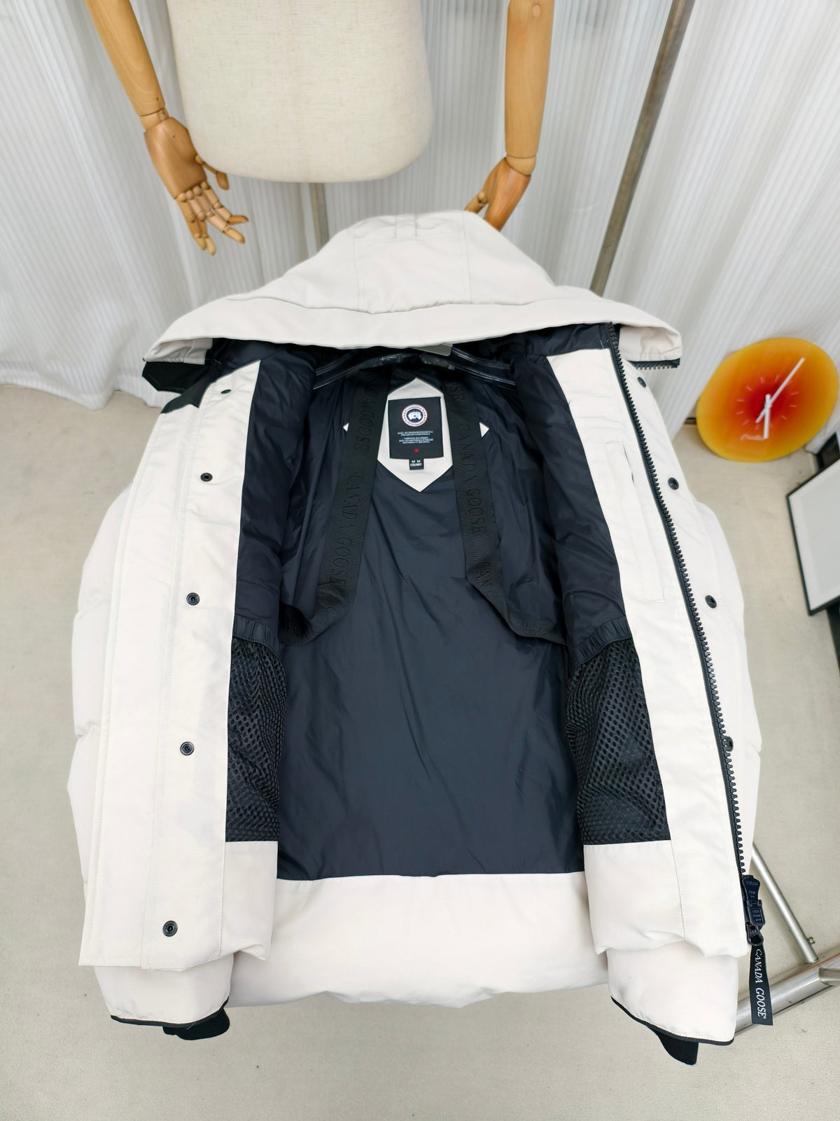 Canada Goose Quilted White Hooded Puffer Jacket