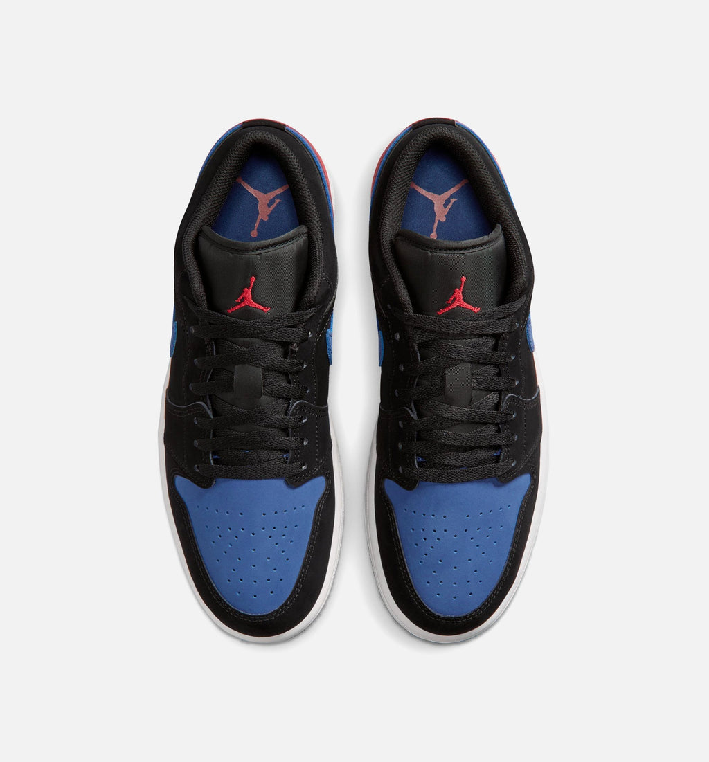 Air Jordan 1 Low Men's Sneakers | Black/Summit White/True Blue/Varsity Red