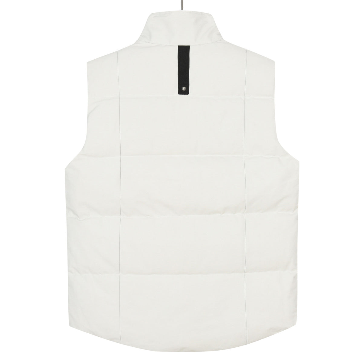 Moose Knuckles Quilted White Zip-Front Puffer Vest