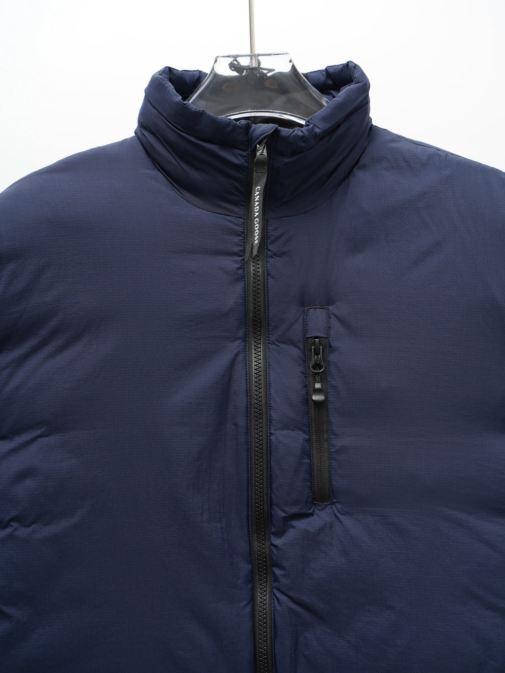 Canada Goose Quilted Navy Blue Stand-Collar Zip-Front Jacket