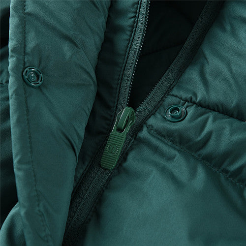lululemon Quilted Deep Green Hooded Puffer Jacket