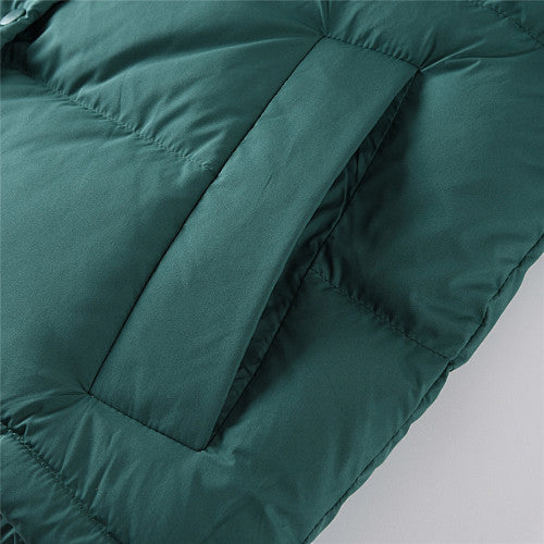 lululemon Quilted Deep Green Hooded Puffer Jacket