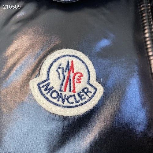 Moncler Glossy Black Hooded Quilted Puffer Jacket