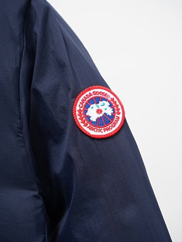 Canada Goose Quilted Navy Blue Stand-Collar Zip-Front Jacket