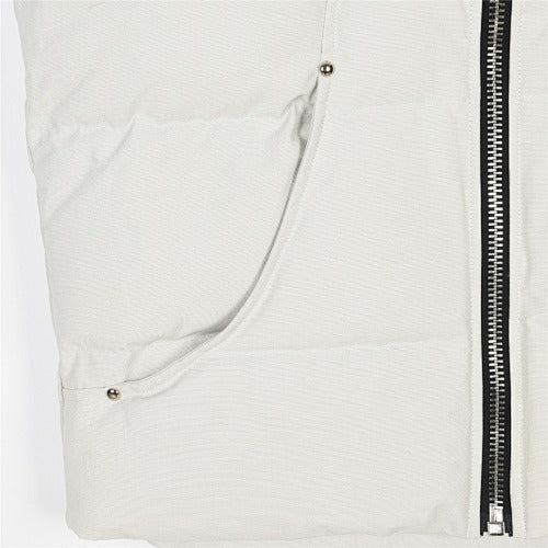 Moose Knuckles Quilted White Zip-Front Puffer Vest