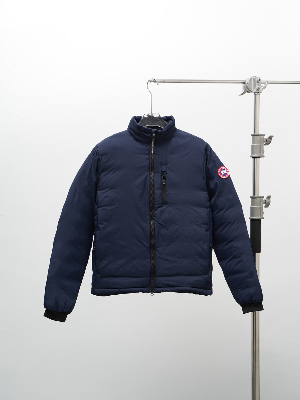 Canada Goose Quilted Navy Blue Stand-Collar Zip-Front Jacket