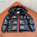 Moncler Glossy Black Hooded Quilted Puffer Jacket