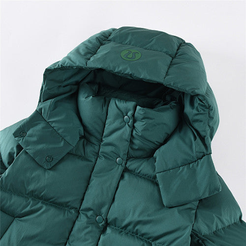 lululemon Quilted Deep Green Hooded Puffer Jacket