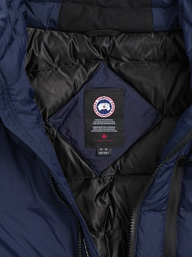 Canada Goose Quilted Navy Blue Stand-Collar Zip-Front Jacket
