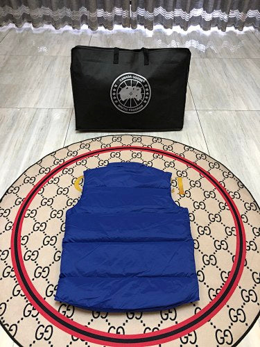 Canada Goose Quilted Royal Blue Snap-Front Puffer Vest