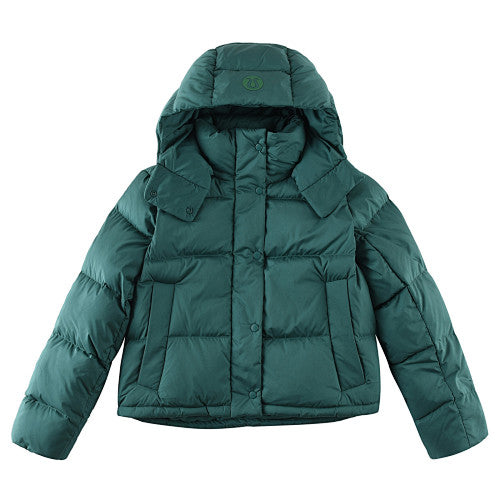 lululemon Quilted Deep Green Hooded Puffer Jacket