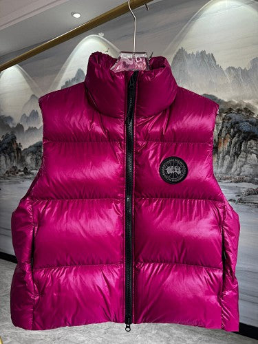 Canada Goose Glossy Fuchsia Quilted Zip-Front Puffer Vest