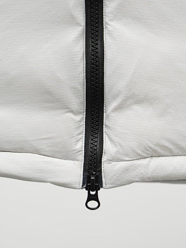 Canada Goose Quilted White Stand-Collar Zip-Front Jacket