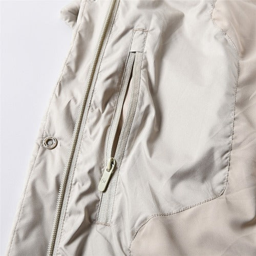 lululemon Quilted Light Taupe Cropped Hooded Puffer Jacket