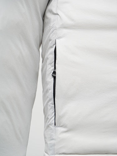 Canada Goose Quilted White Stand-Collar Zip-Front Jacket