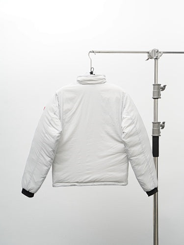Canada Goose Quilted White Stand-Collar Zip-Front Jacket