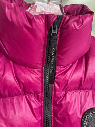 Canada Goose Glossy Fuchsia Quilted Zip-Front Puffer Vest