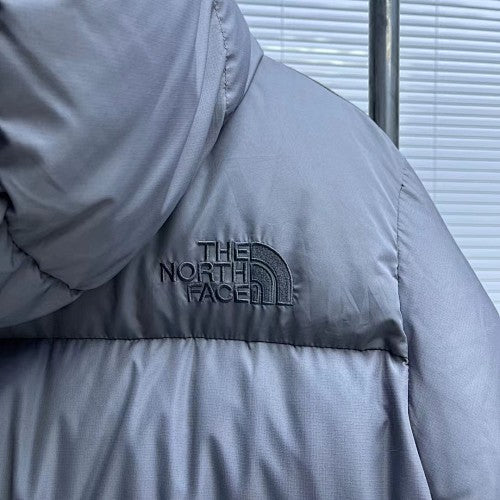 The North Face Quilted Slate Gray Hooded Puffer Jacket