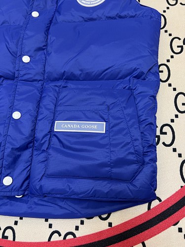 Canada Goose Quilted Royal Blue Snap-Front Puffer Vest