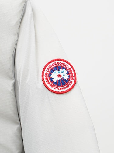 Canada Goose Quilted White Stand-Collar Zip-Front Jacket