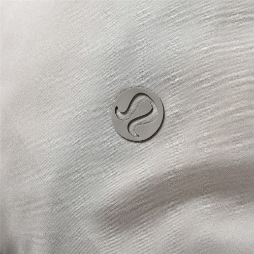 lululemon Quilted Light Taupe Cropped Hooded Puffer Jacket