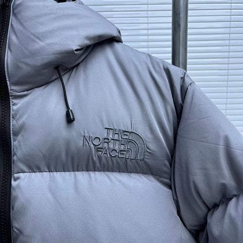 The North Face Quilted Slate Gray Hooded Puffer Jacket