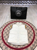Canada Goose Quilted White Snap-Front Puffer Vest