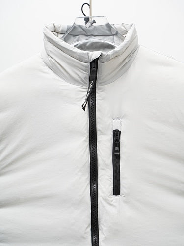 Canada Goose Quilted White Stand-Collar Zip-Front Jacket
