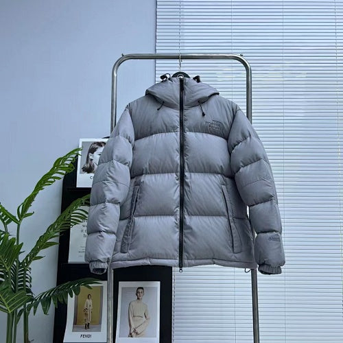 The North Face Quilted Slate Gray Hooded Puffer Jacket