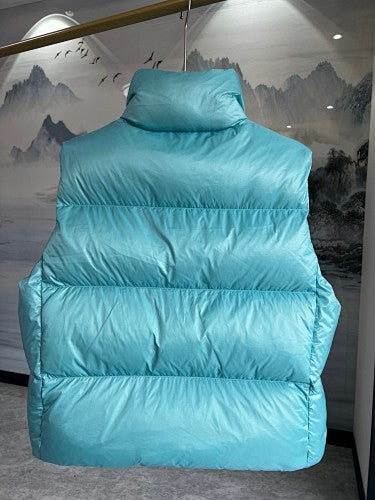 Canada Goose Glossy Turquoise Quilted Zip-Front Puffer Vest