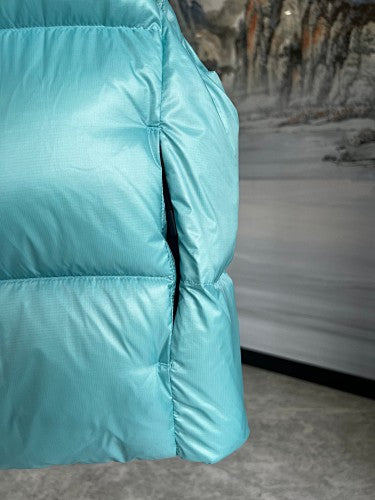 Canada Goose Glossy Turquoise Quilted Zip-Front Puffer Vest