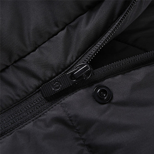 lululemon Quilted Black Cropped Hooded Puffer Jacket