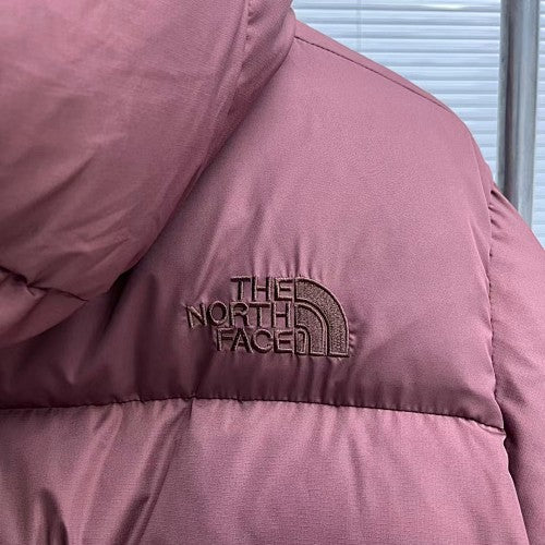 The North Face Quilted Dusty Plum Hooded Puffer Jacket