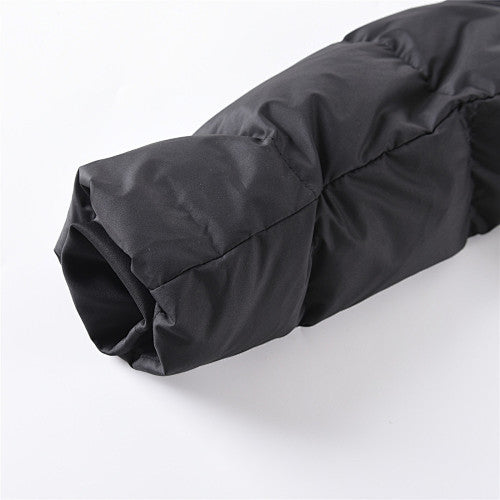 lululemon Quilted Black Cropped Hooded Puffer Jacket