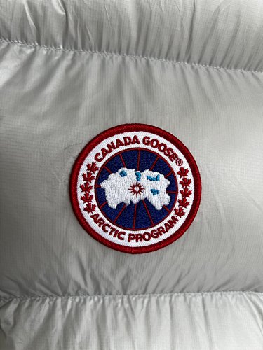 Canada Goose Glossy White Quilted Zip-Front Puffer Vest