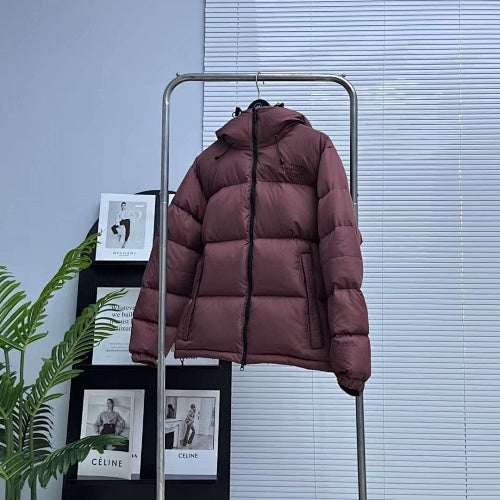 The North Face Quilted Dusty Plum Hooded Puffer Jacket