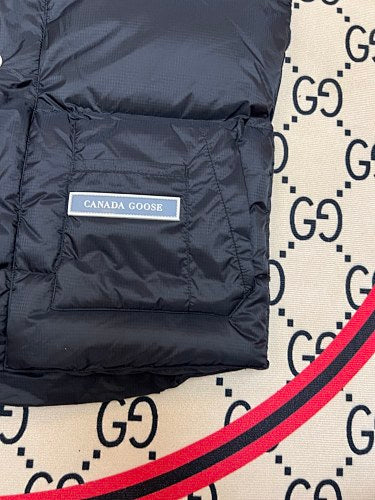 Canada Goose Quilted Black Snap-Front Puffer Vest