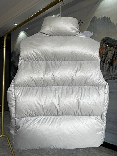 Canada Goose Glossy White Quilted Zip-Front Puffer Vest