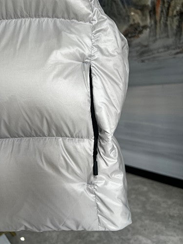 Canada Goose Glossy White Quilted Zip-Front Puffer Vest