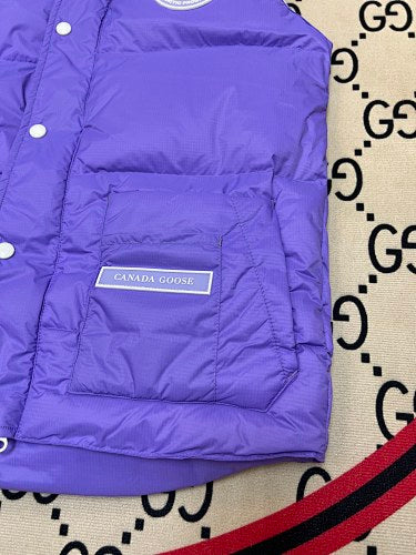 Canada Goose Quilted Purple Snap-Front Puffer Vest