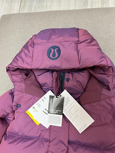 lululemon Quilted Plum Purple Hooded Puffer Jacket
