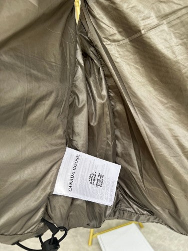 Canada Goose Glossy Taupe Quilted Zip-Front Puffer Vest
