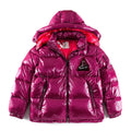 Moncler Magenta Glossy Hooded Puffer Jacket