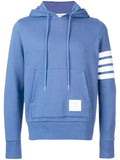 Thom Browne 4-Bar stripe logo-patch Hoodie