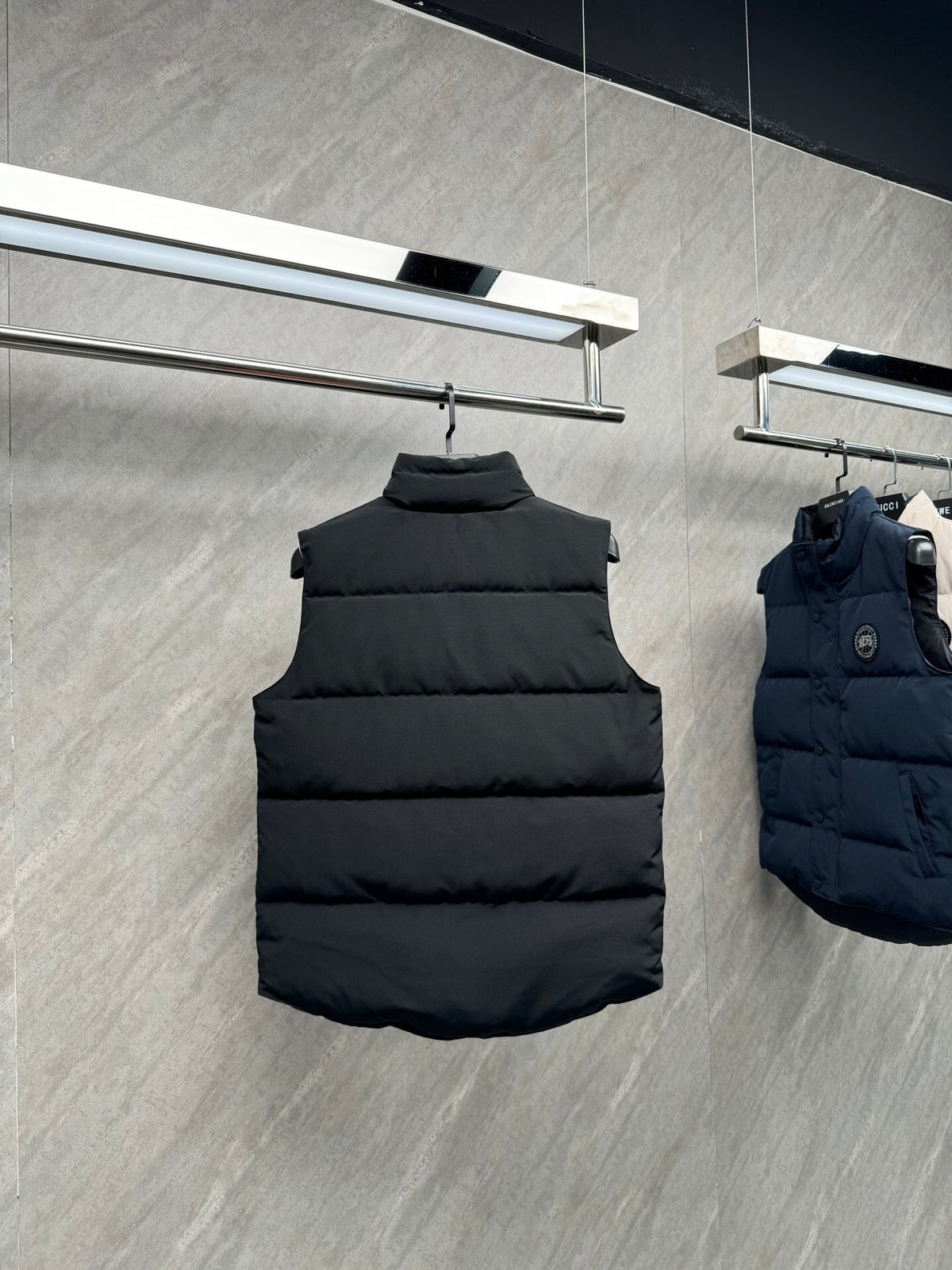 Canada Goose Quilted Black Snap-Front Puffer Vest