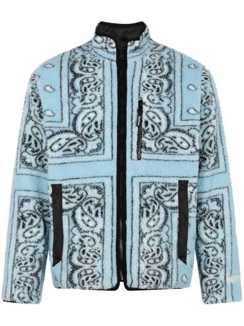 Supreme bandana-print reversible fleece jacket