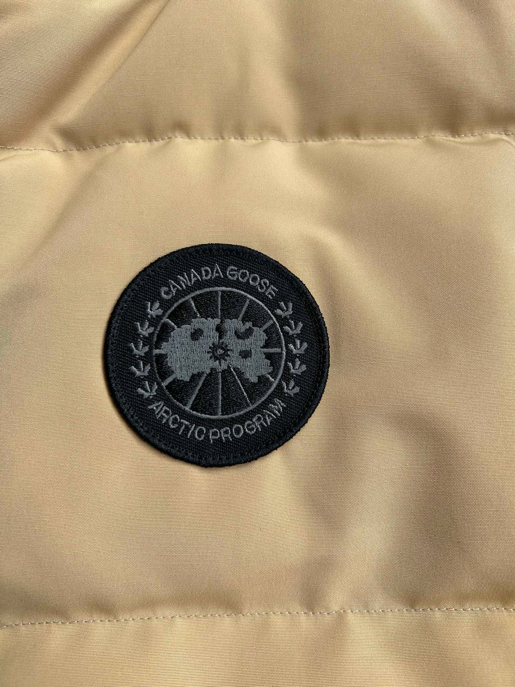 Canada Goose Quilted Sand Beige Zip-Front Puffer Vest