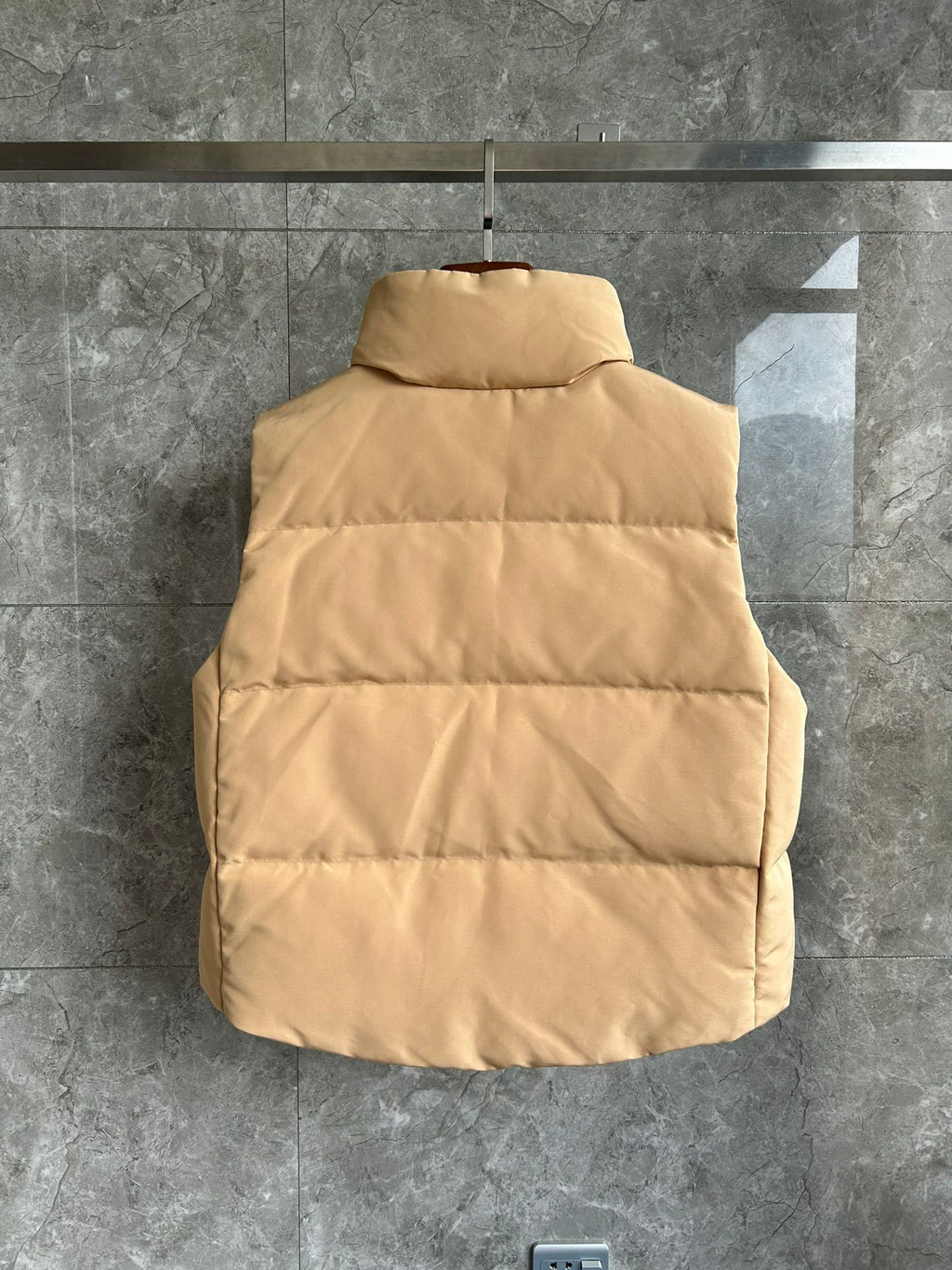 Canada Goose Quilted Sand Beige Zip-Front Puffer Vest